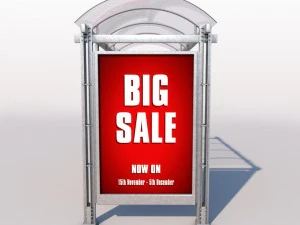 urban bus shelter 3D Model