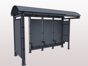 urban bus shelter Model 3D