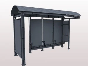 urban bus shelter 3D Model