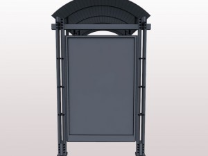 urban bus shelter Model 3D