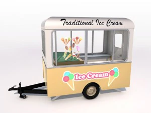 rimorchio del gelato Modello 3D