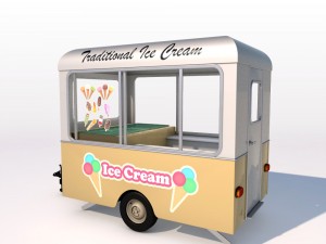 ice cream trailer 3D मॉडल