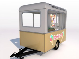 ice cream trailer 3D मॉडल