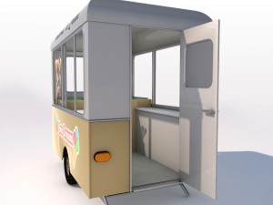 ice cream trailer 3D मॉडल
