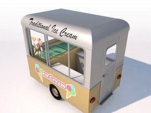ice cream trailer 3D मॉडल