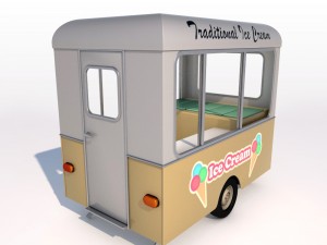 ice cream trailer 3D मॉडल