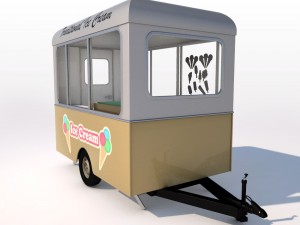 ice cream trailer 3D मॉडल