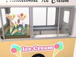 ice cream trailer 3D मॉडल