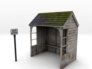 rural bus shelter 3D मॉडल
