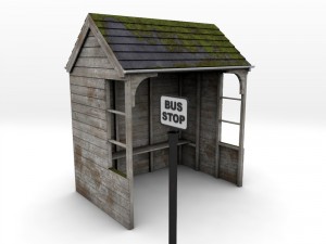 rural bus shelter 3Dモデル