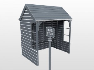 rural bus shelter 3Dモデル