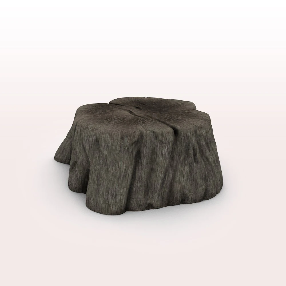 old tree stump 3D Model .c4d .max .obj .3ds .fbx .stl .blend