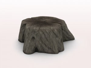 old tree stump 3D मॉडल