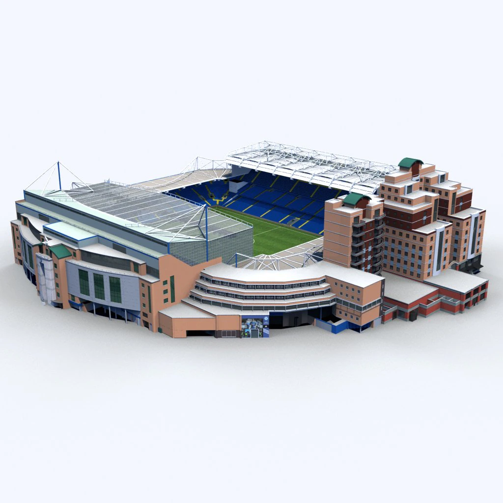 stamford bridge stadium 3D Model .c4d .max .obj .3ds .fbx .stl .blend