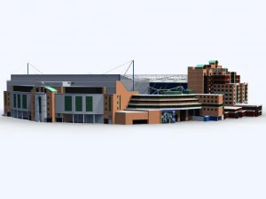 stamford bridge stadium low poly version 3D Model