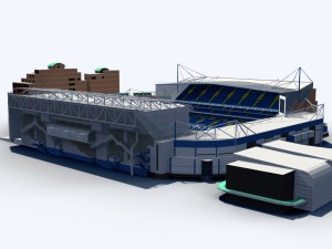 stamford bridge stadium low poly version Modelo 3D