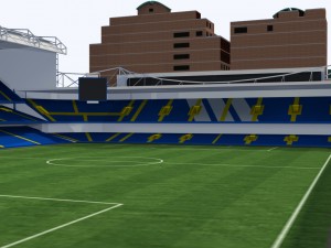 stamford bridge stadium low poly version Modelo 3D