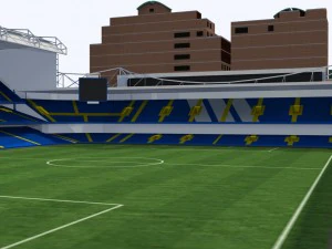 stamford bridge stadium low poly version 3D Model