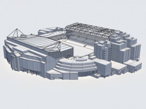 stamford bridge stadium low poly version Modelo 3D