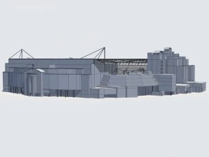 stamford bridge stadium low poly version 3D Model