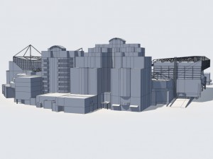 stamford bridge stadium low poly version Modelo 3D