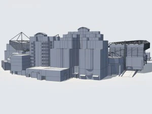 stamford bridge stadium low poly version 3D Model