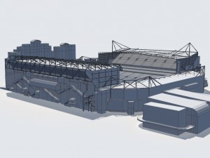 stamford bridge stadium low poly version Modelo 3D