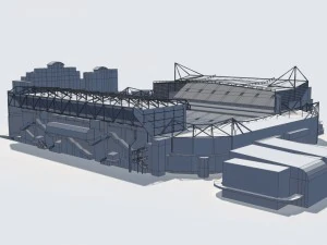 stamford bridge stadium low poly version 3D Model