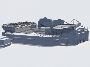 stamford bridge stadium low poly version Modelo 3D