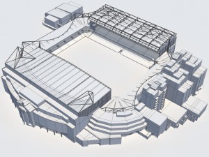 stamford bridge stadium low poly version Modelo 3D