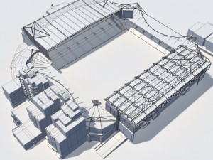 stamford bridge stadium low poly version Modelo 3D