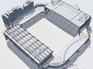 stamford bridge stadium low poly version Modelo 3D