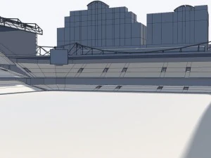 stamford bridge stadium low poly version 3D Model