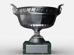 रोलैंड गैरोस पुरुषों की ट्रॉफी 3D मॉडल