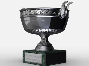 roland garros mens trophy 3D Model