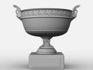 roland garros mens trophy 3D Model