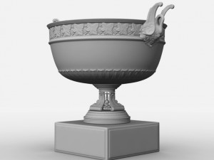 roland garros mens trophy 3D Model