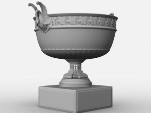 roland garros mens trophy 3D Model