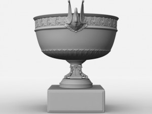 roland garros mens trophy 3D Model