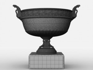 roland garros mens trophy 3D Model