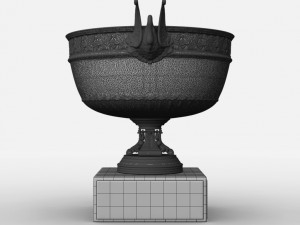 roland garros mens trophy 3D Model