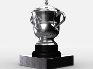 roland garros womens trophy Modello 3D