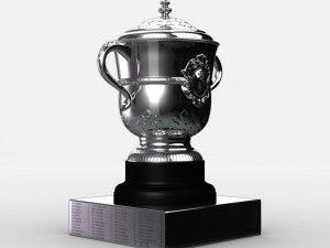 roland garros womens trophy Modello 3D