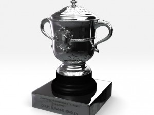roland garros womens trophy Modello 3D