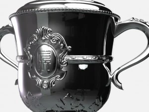 roland garros womens trophy 3D Model