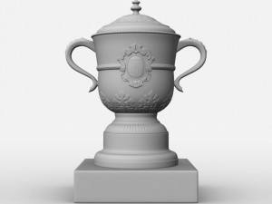 roland garros womens trophy Modello 3D