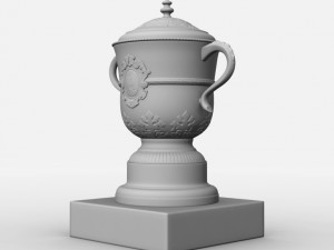 roland garros womens trophy Modello 3D