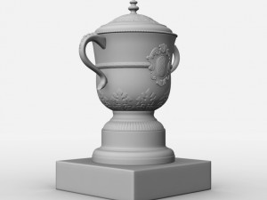 roland garros womens trophy Modello 3D