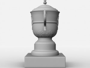 roland garros womens trophy Modello 3D