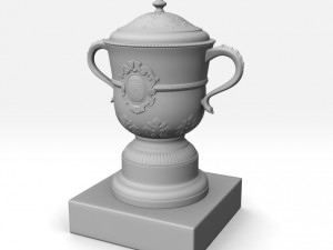 roland garros womens trophy Modello 3D